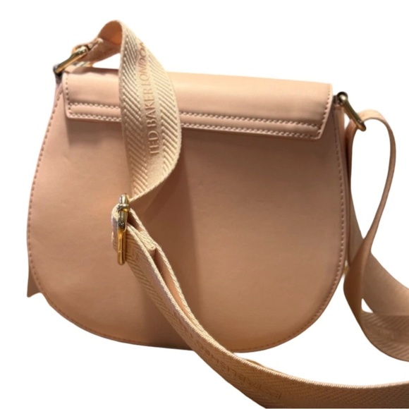 TED BAKER Baby Pink Webbing Darcell Satchel Cross-Body purse New w/tags - Picture 3 of 7
